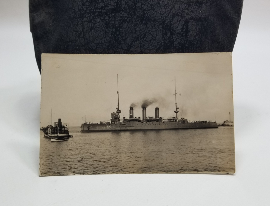 ARKASI OSMANLICA YAZILI OSMANLI DÖNEMİ HAMİDİYE KRUVAZÖRÜ GÖRSELLİ NADİR KARTPOSTAL