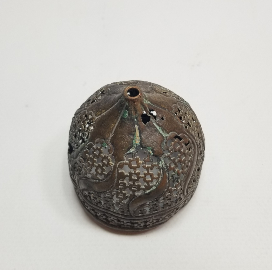 TESTERE İŞÇİLİKLİ OSMANLI DÖNEMİ TOMBAK BUHURDAN KAPAĞI