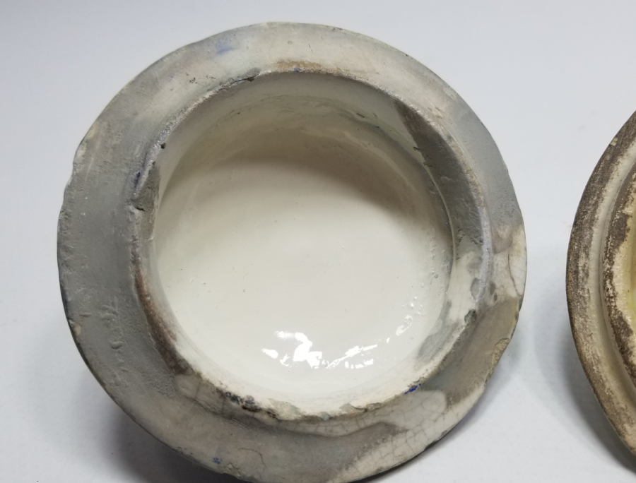 OSMANLI DÖNEMİ İKİ ADET KÜTAHYA KAVANOZ KAPAĞI