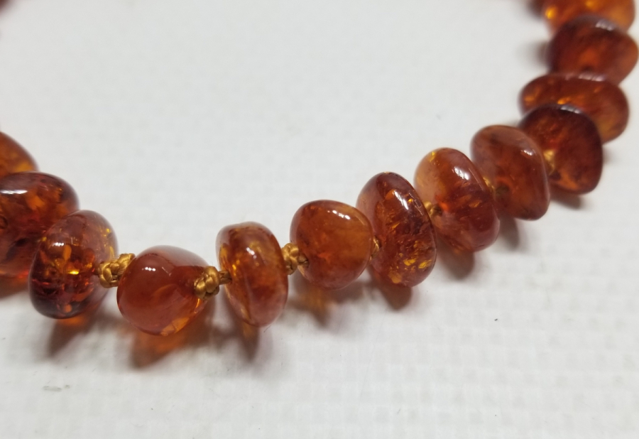 ÖZEL YAPIM ANTİKA DAMLA KEHRİBAR BİLEKLİK