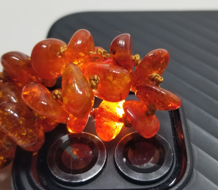 ÖZEL YAPIM ANTİKA DAMLA KEHRİBAR BİLEKLİK