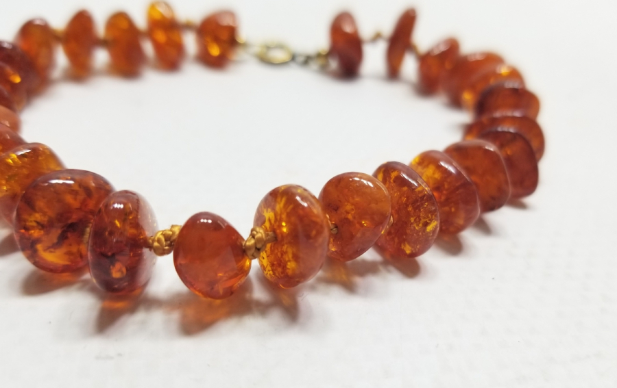 ÖZEL YAPIM ANTİKA DAMLA KEHRİBAR BİLEKLİK