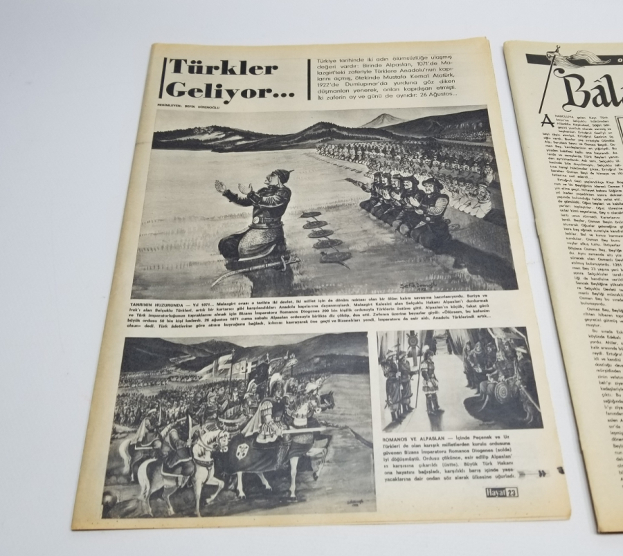 POSTERLERİ BULUNAN 2 ADET ANTİKA HAYAT DERGİSİ YAPRAKLARI