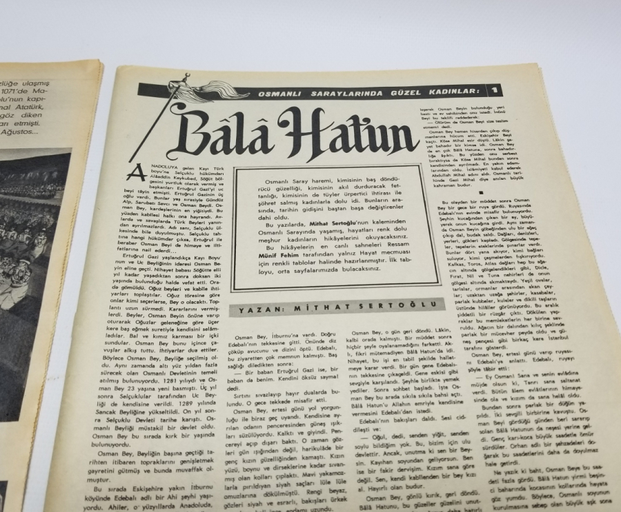 POSTERLERİ BULUNAN 2 ADET ANTİKA HAYAT DERGİSİ YAPRAKLARI