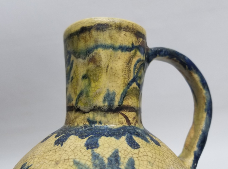 ÜZERİ LALE MOTİFLİ OSMANLI DÖNEMİ NADİR TİPTE KÜTAHYA KARAF - BARDAK