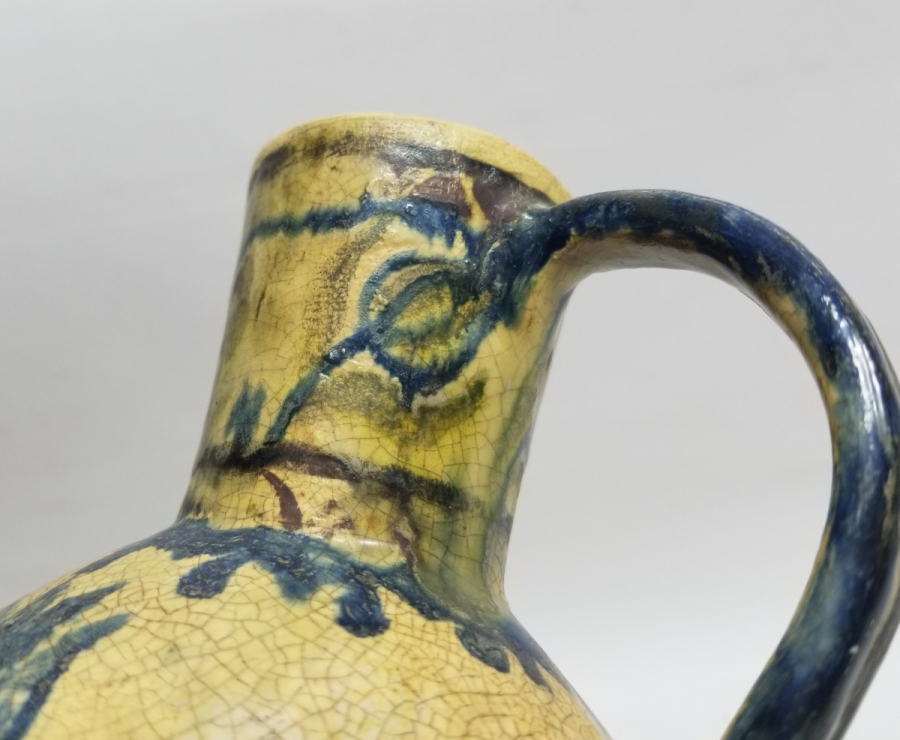 ÜZERİ LALE MOTİFLİ OSMANLI DÖNEMİ NADİR TİPTE KÜTAHYA KARAF - BARDAK