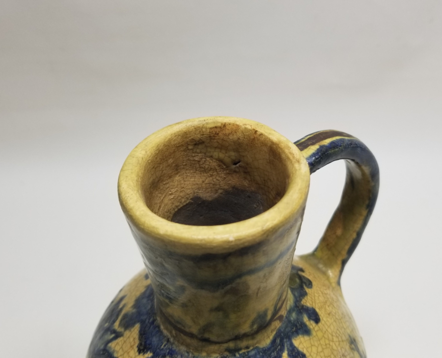 ÜZERİ LALE MOTİFLİ OSMANLI DÖNEMİ NADİR TİPTE KÜTAHYA KARAF - BARDAK