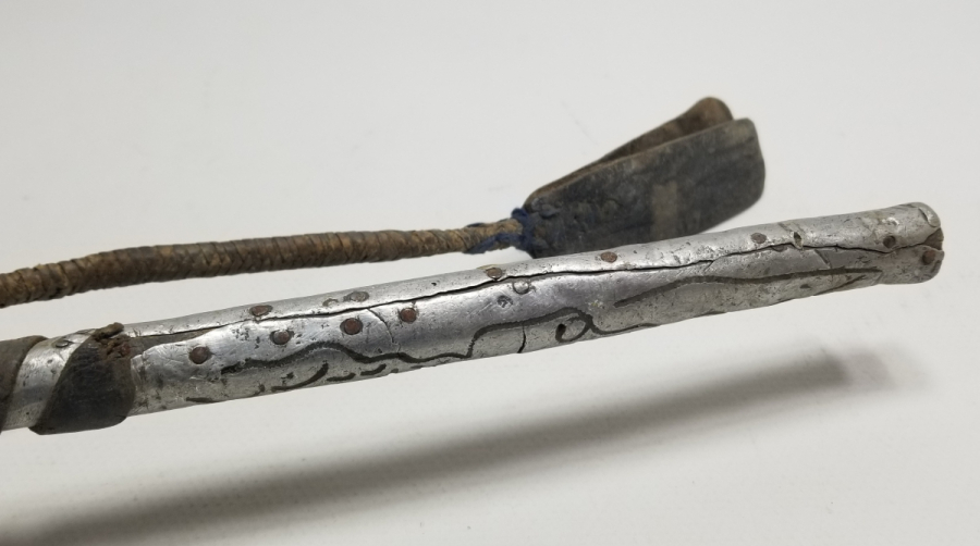 SAPINDA OSMANLICA SAHİBİNİN ADININ YAZILI OLDUĞU OSMANLI DÖNEMİ ÇERKES AT KAMÇISI