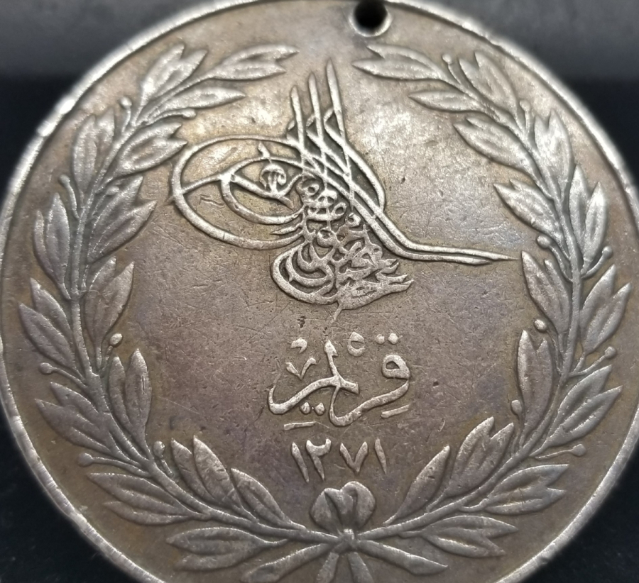 BÜYÜK BOY OSMANLI TİPİ GÜMÜŞ KIRIM MADALYASI