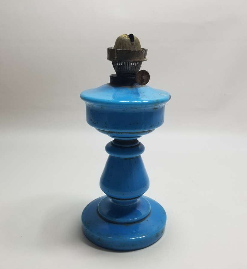 OSMANLI DÖNEMİ NADİR RENKTE TAŞ OPALİN GAZ LAMBASI