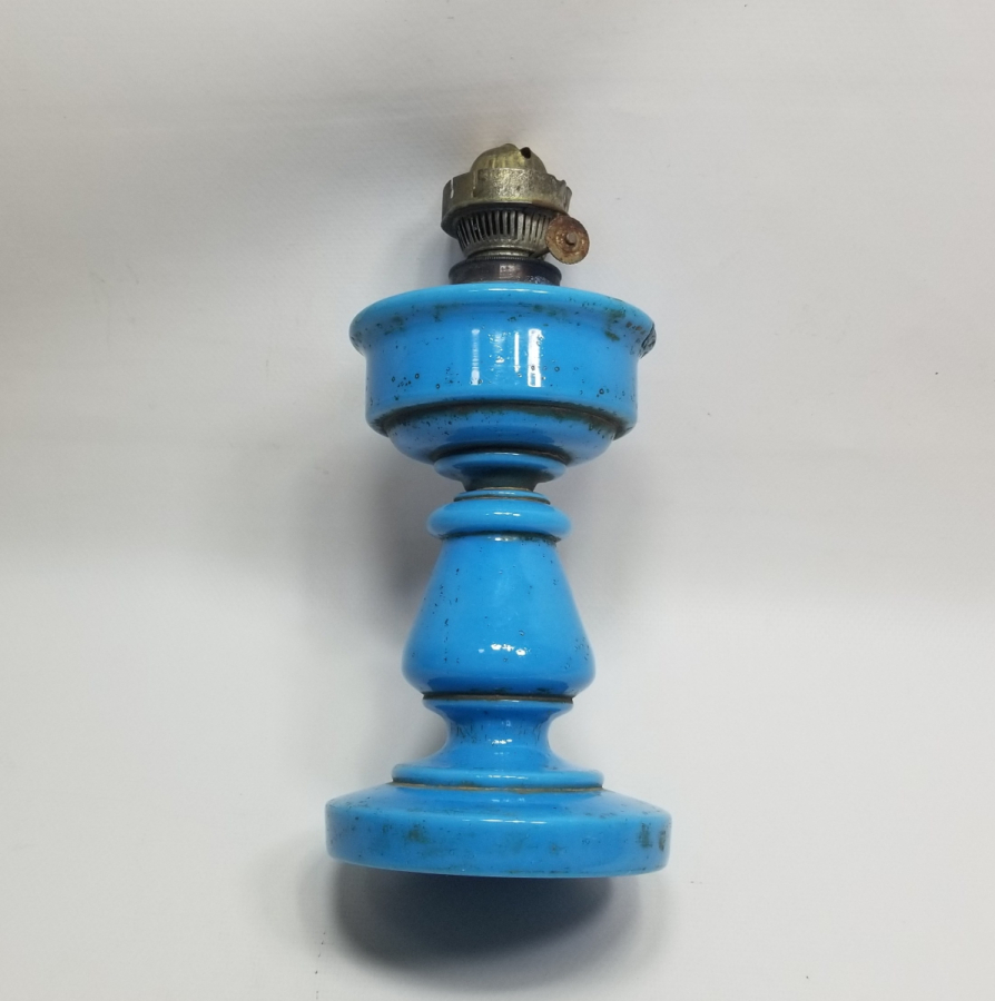 OSMANLI DÖNEMİ NADİR RENKTE TAŞ OPALİN GAZ LAMBASI