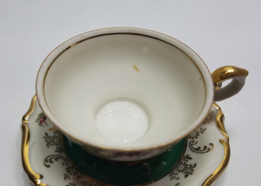 BATI ALMAN YAPIMI ANTİKA PORSELEN KAHVE FİNCANI