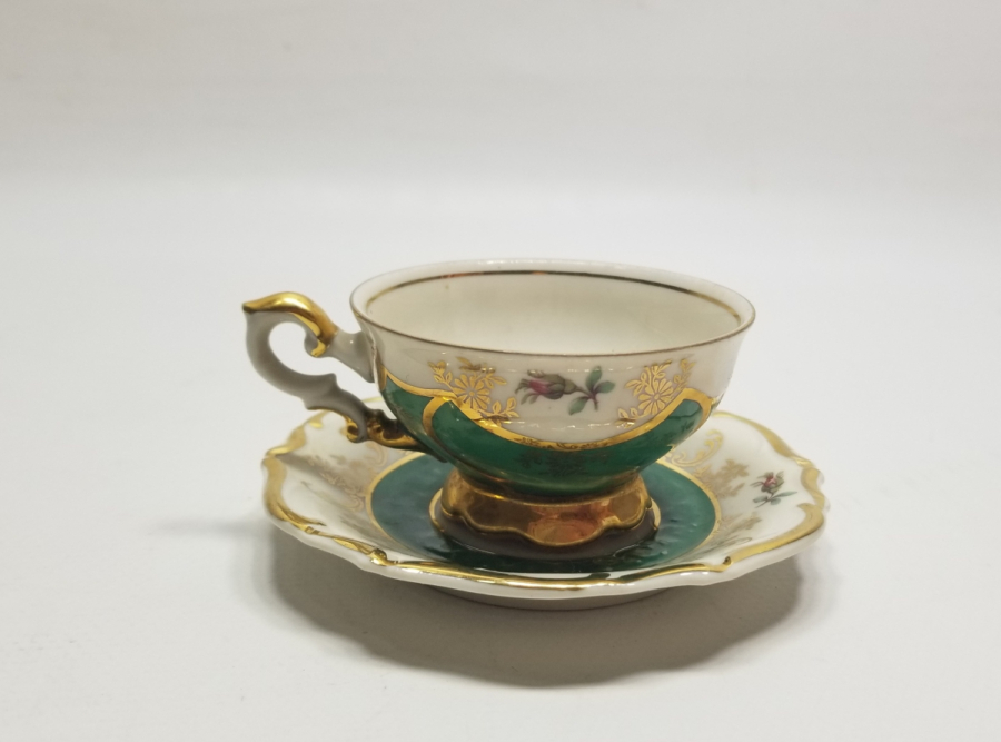 BATI ALMAN YAPIMI ANTİKA PORSELEN KAHVE FİNCANI