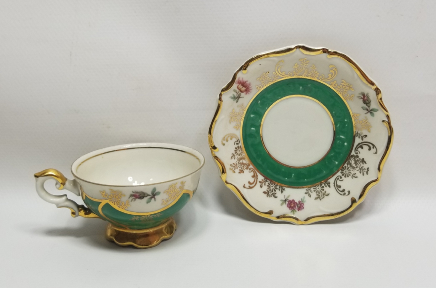 BATI ALMAN YAPIMI ANTİKA PORSELEN KAHVE FİNCANI