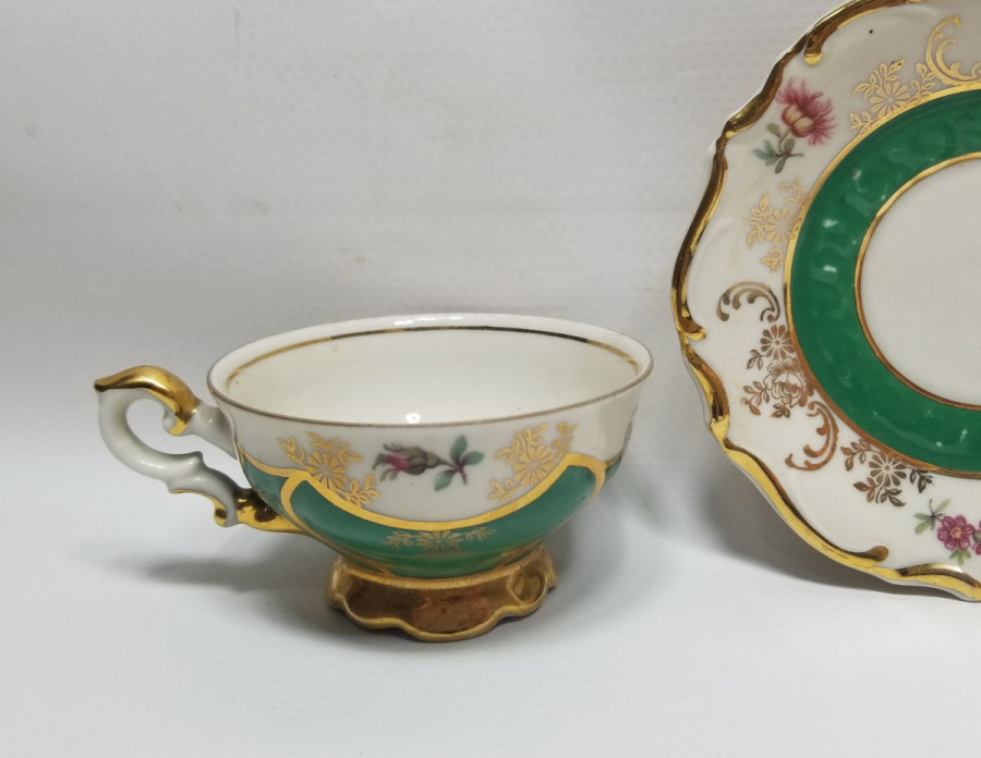 BATI ALMAN YAPIMI ANTİKA PORSELEN KAHVE FİNCANI