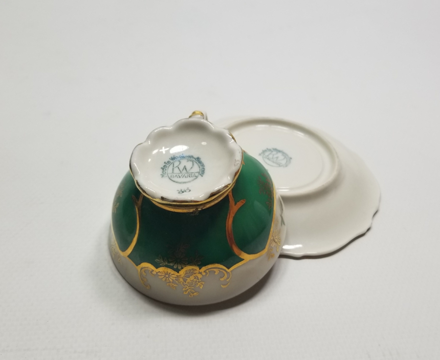 BATI ALMAN YAPIMI ANTİKA PORSELEN KAHVE FİNCANI