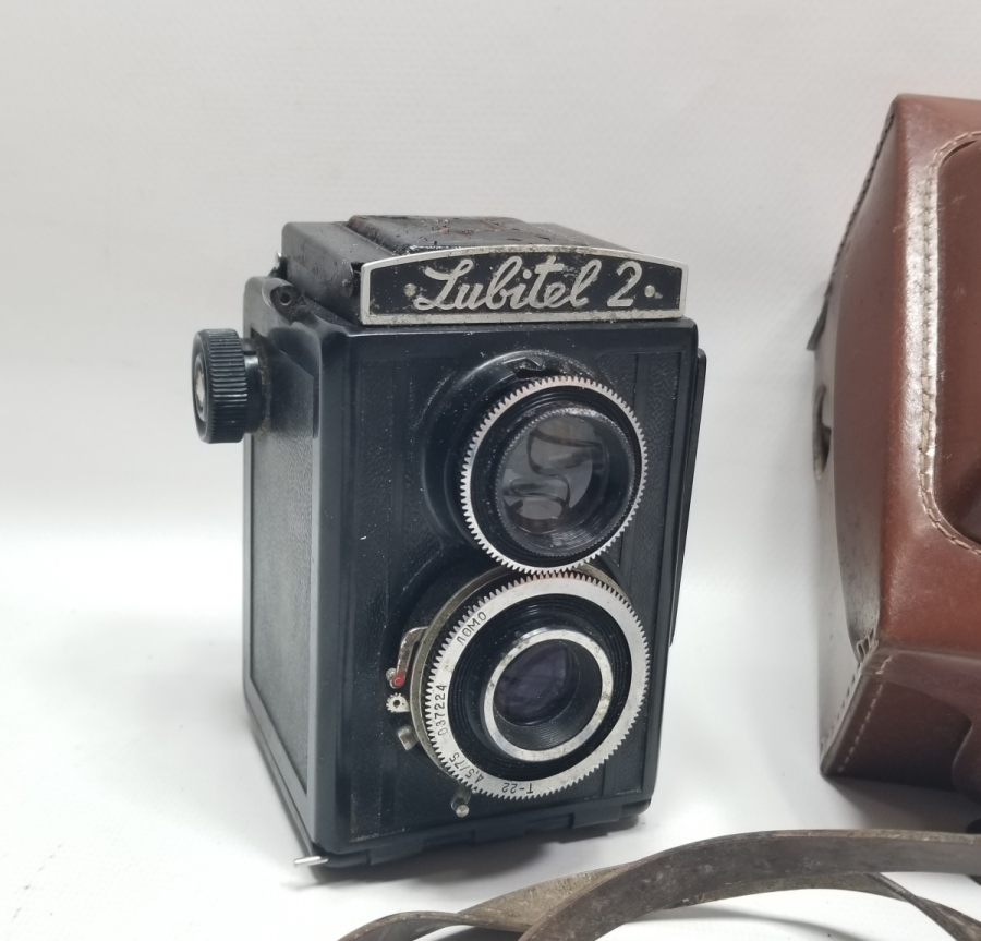 ORİJİNAL DERİ KUTUSUNDA ANTİKA LUBİTEL 2 MARKA FOTOĞRAF MAKİNESİ