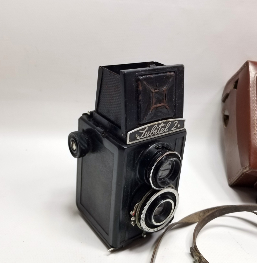 ORİJİNAL DERİ KUTUSUNDA ANTİKA LUBİTEL 2 MARKA FOTOĞRAF MAKİNESİ