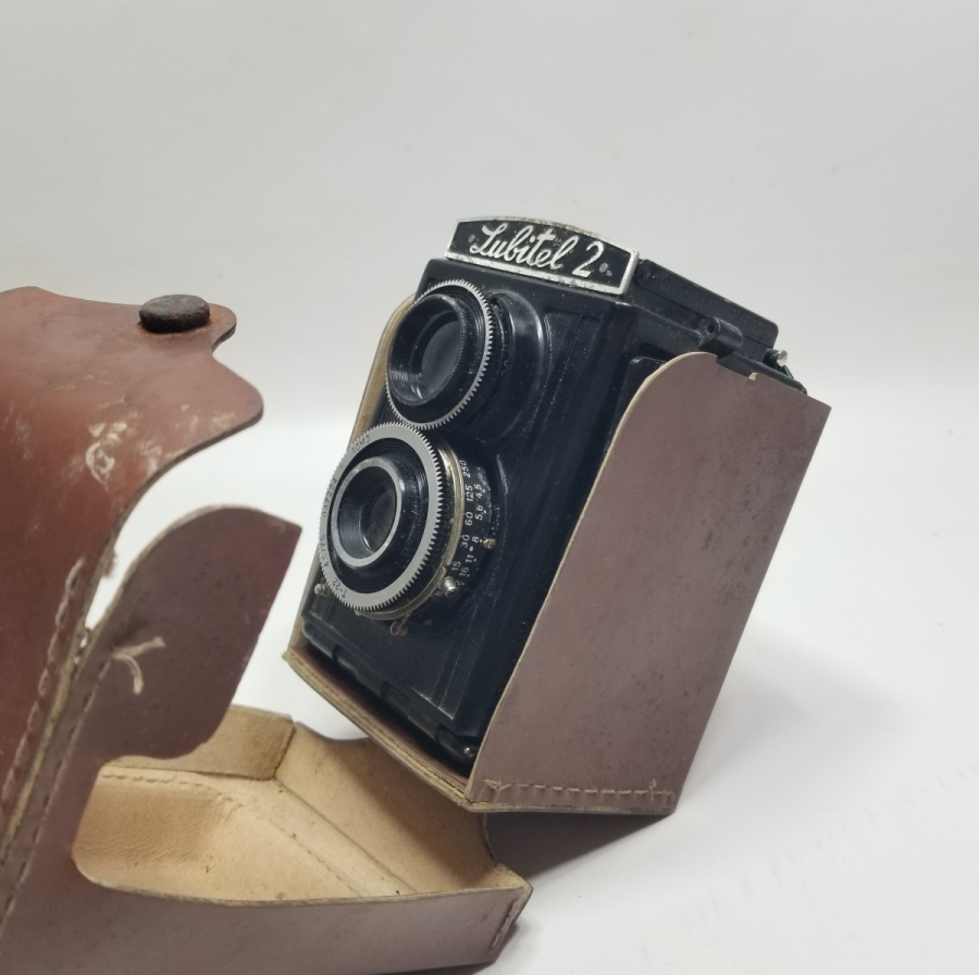 ORİJİNAL DERİ KUTUSUNDA ANTİKA LUBİTEL 2 MARKA FOTOĞRAF MAKİNESİ
