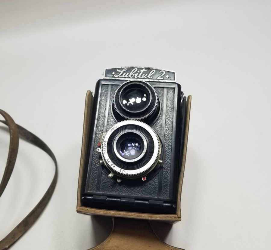 ORİJİNAL DERİ KUTUSUNDA ANTİKA LUBİTEL 2 MARKA FOTOĞRAF MAKİNESİ