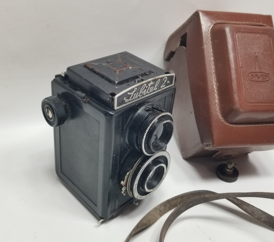 ORİJİNAL DERİ KUTUSUNDA ANTİKA LUBİTEL 2 MARKA FOTOĞRAF MAKİNESİ