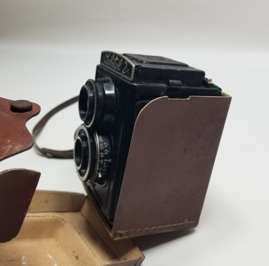 ORİJİNAL DERİ KUTUSUNDA ANTİKA LUBİTEL 2 MARKA FOTOĞRAF MAKİNESİ