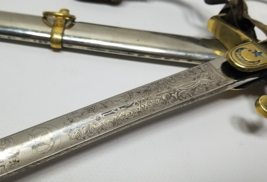 KIRKOR M. NARLIAN CONSTANTINOPLE YAZILI NADİR OSMANLI SUBAY KILICI