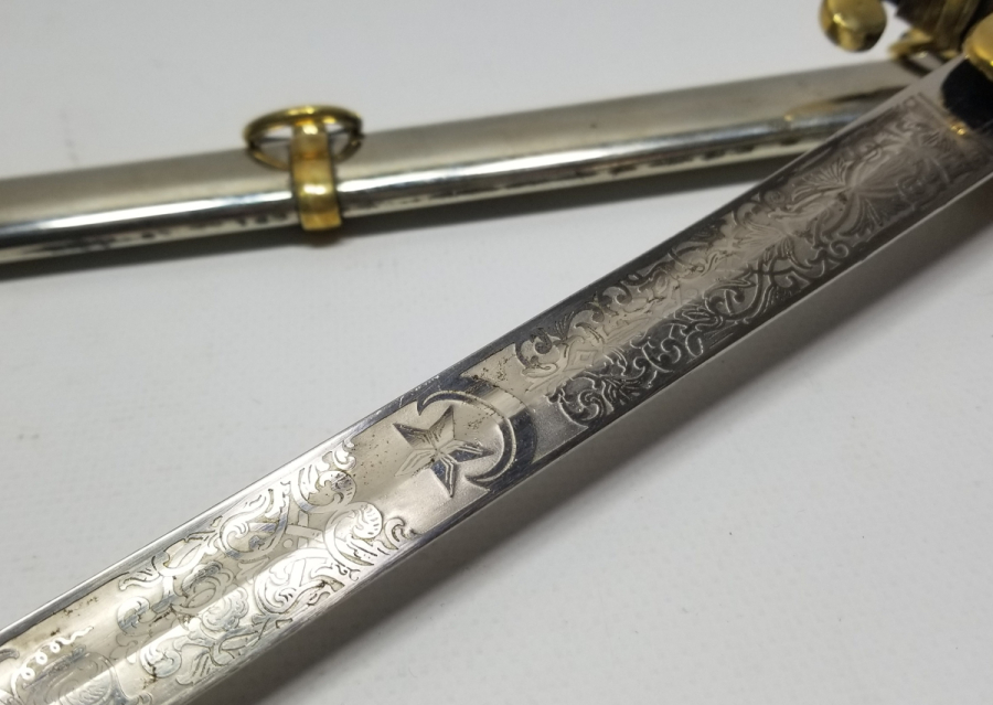 KIRKOR M. NARLIAN CONSTANTINOPLE YAZILI NADİR OSMANLI SUBAY KILICI