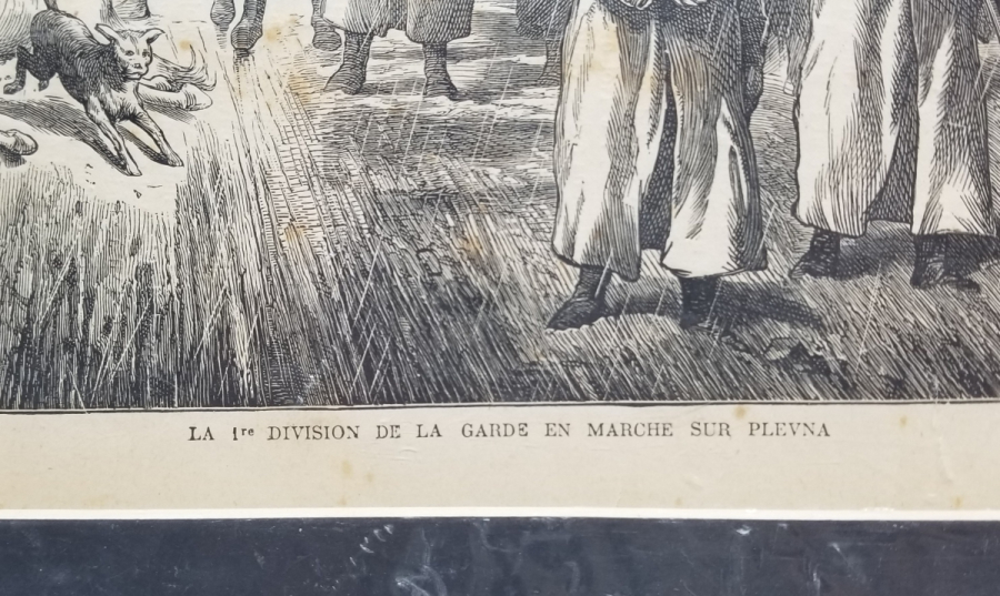 PLEVNE'YE DOĞRU İLERLEYEN RUS BİRLİKLERİ GÖRSELLİ OSMANLI DÖNEMİ GRAVÜR