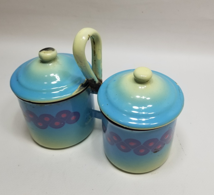 OSMANLI DÖNEMİ NADİR TİPTE KAPAKLI EMAYE KAHVE KUTUSU