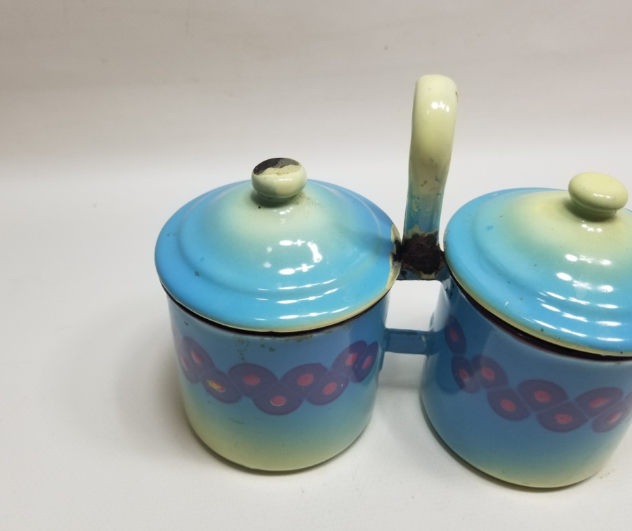 OSMANLI DÖNEMİ NADİR TİPTE KAPAKLI EMAYE KAHVE KUTUSU