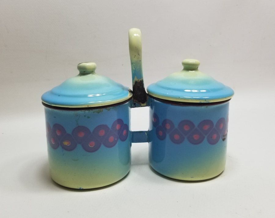 OSMANLI DÖNEMİ NADİR TİPTE KAPAKLI EMAYE KAHVE KUTUSU