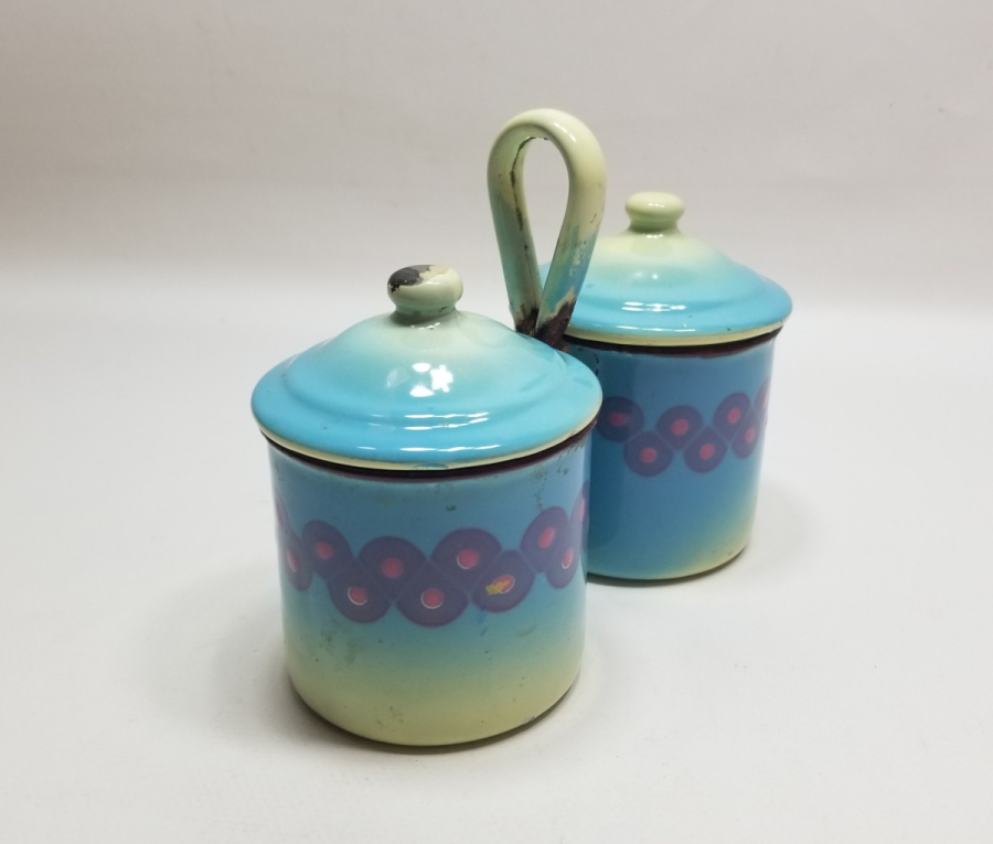 OSMANLI DÖNEMİ NADİR TİPTE KAPAKLI EMAYE KAHVE KUTUSU