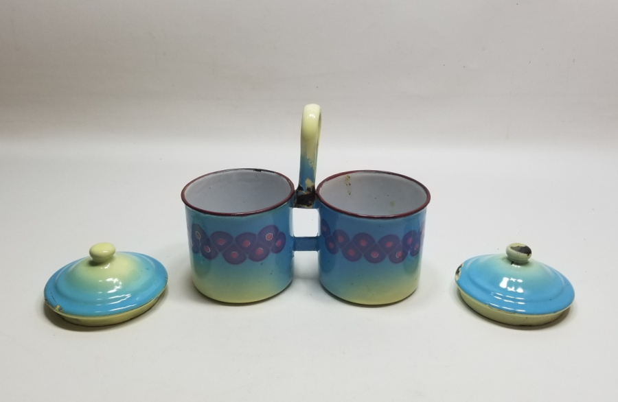 OSMANLI DÖNEMİ NADİR TİPTE KAPAKLI EMAYE KAHVE KUTUSU