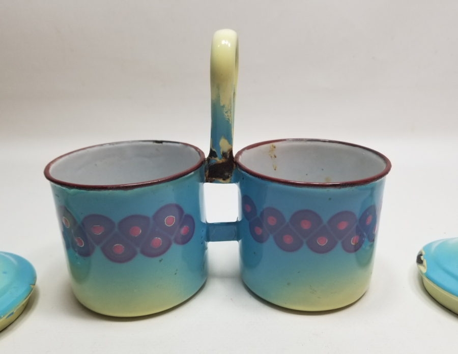 OSMANLI DÖNEMİ NADİR TİPTE KAPAKLI EMAYE KAHVE KUTUSU