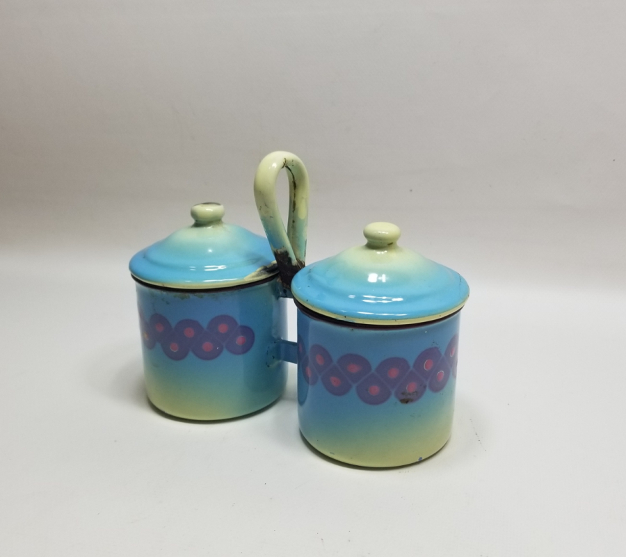 OSMANLI DÖNEMİ NADİR TİPTE KAPAKLI EMAYE KAHVE KUTUSU