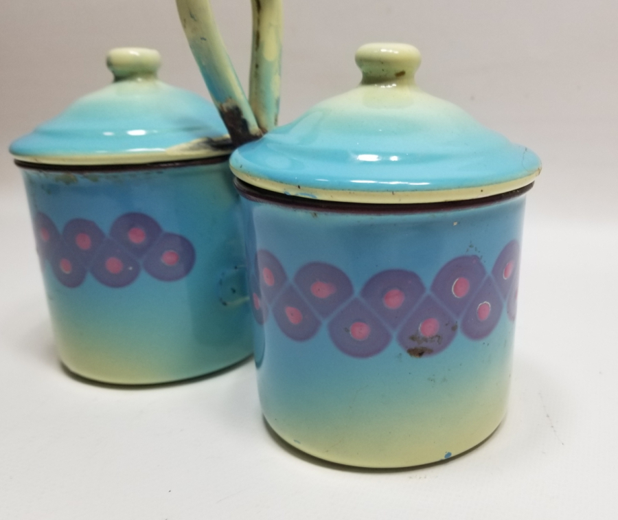 OSMANLI DÖNEMİ NADİR TİPTE KAPAKLI EMAYE KAHVE KUTUSU