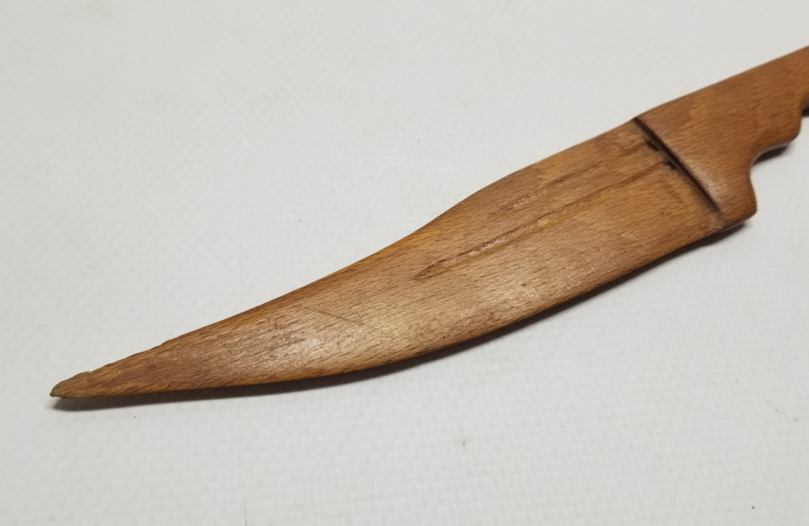 OSMANLI DÖNEMİ EL YAPIMI AHŞAP OYUNCAK ÇERKES KAMASI