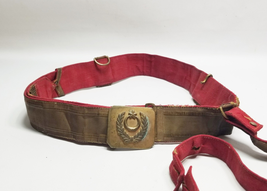 ALTIN SIRMA İŞÇİLİKLİ TAM TAKIM OSMANLI DÖNEMİ SUBAY KEMERİ