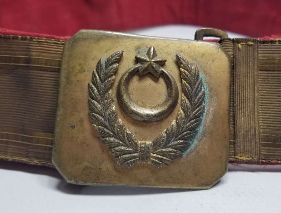 ALTIN SIRMA İŞÇİLİKLİ TAM TAKIM OSMANLI DÖNEMİ SUBAY KEMERİ