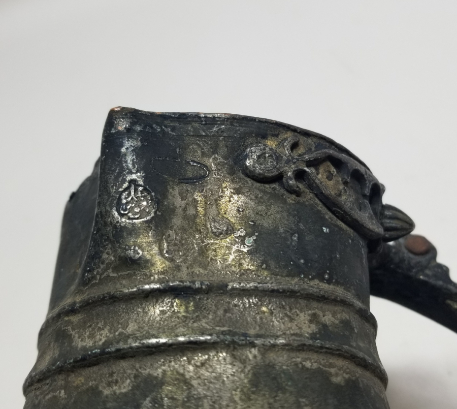 ÜZERİ ÇİFT USTA DAMGALI EDİRNE YAPIMI ÇOK NADİR BAKIR KAHVEDAN