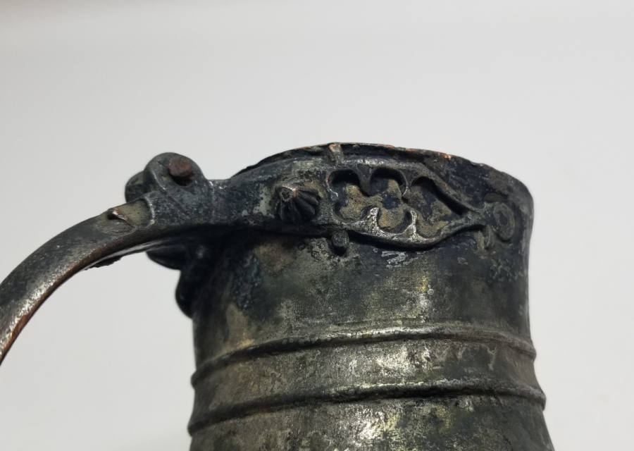 ÜZERİ ÇİFT USTA DAMGALI EDİRNE YAPIMI ÇOK NADİR BAKIR KAHVEDAN