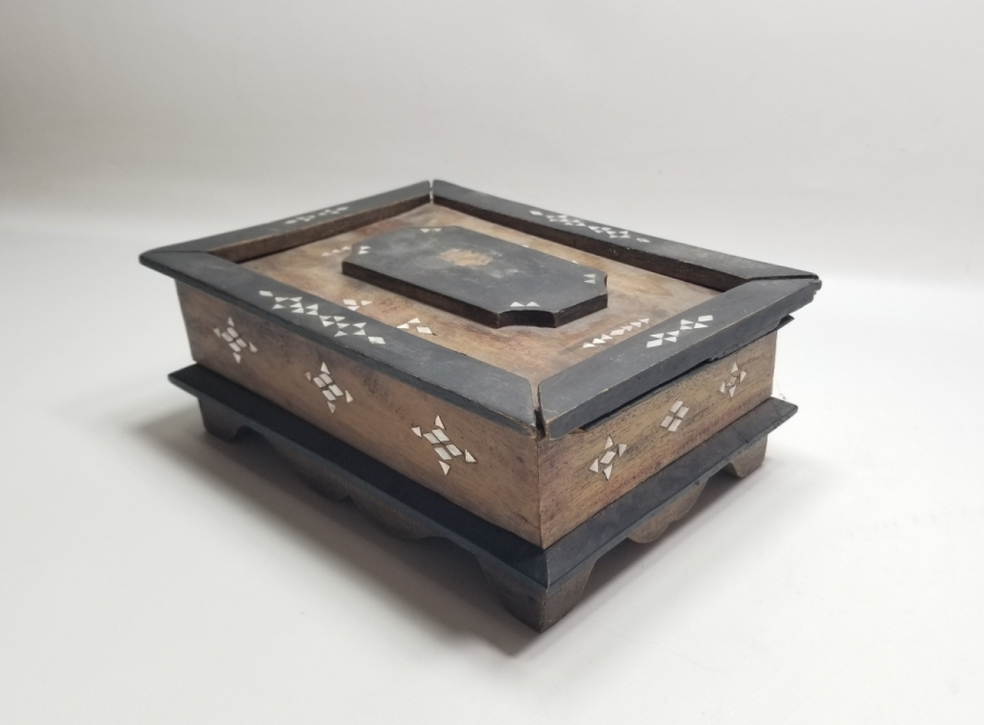 SEDEF ÇAKMA İŞÇİLİKLİ OSMANLI DÖNEMİ NADİR HAKKAK MÜHÜR KUTUSU