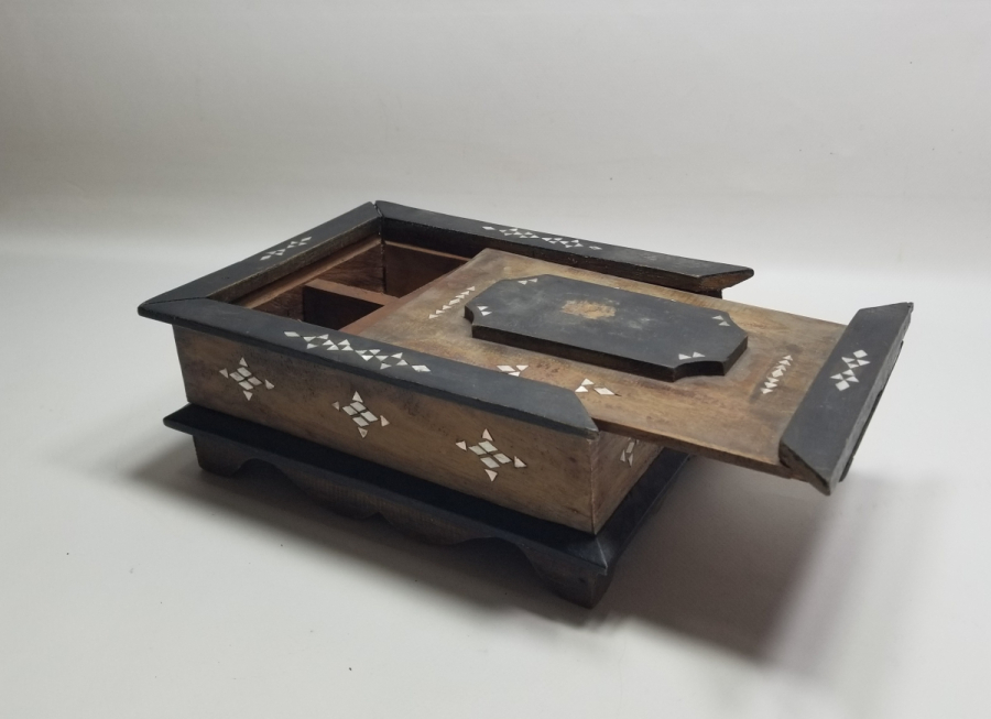 SEDEF ÇAKMA İŞÇİLİKLİ OSMANLI DÖNEMİ NADİR HAKKAK MÜHÜR KUTUSU