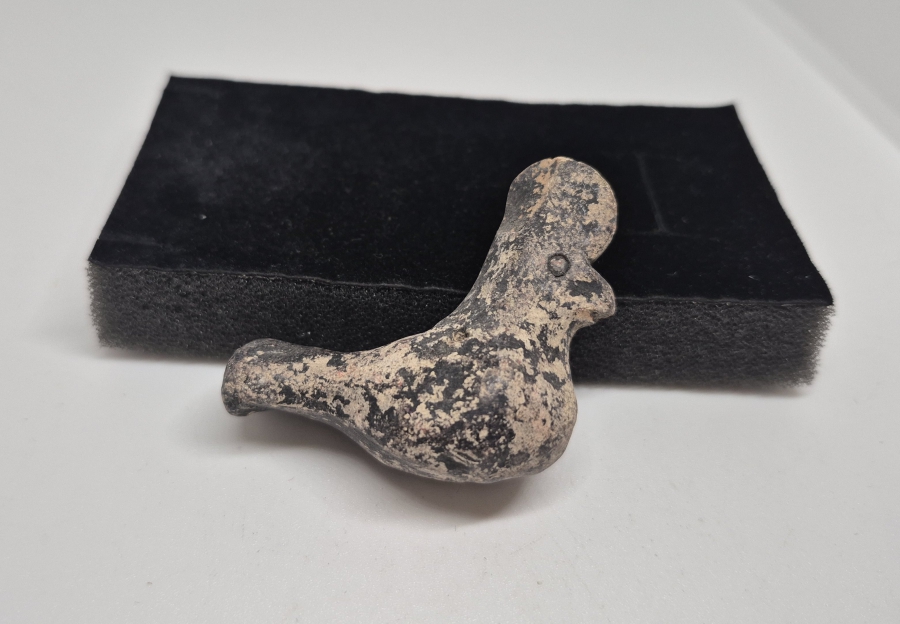 OSMANLI DÖNEMİ EL YAPIMI NADİR KUŞ FİGÜRLÜ OYUNCAK TOPRAK DÜDÜK