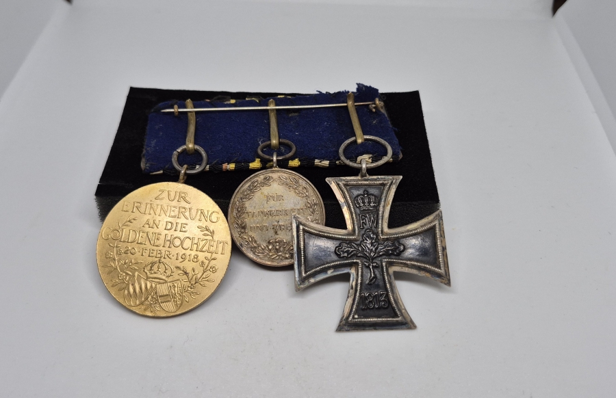 1. DÜNYA SAVAŞI DÖNEMİ NADİR ÜÇLÜ MADALYA VE BARI