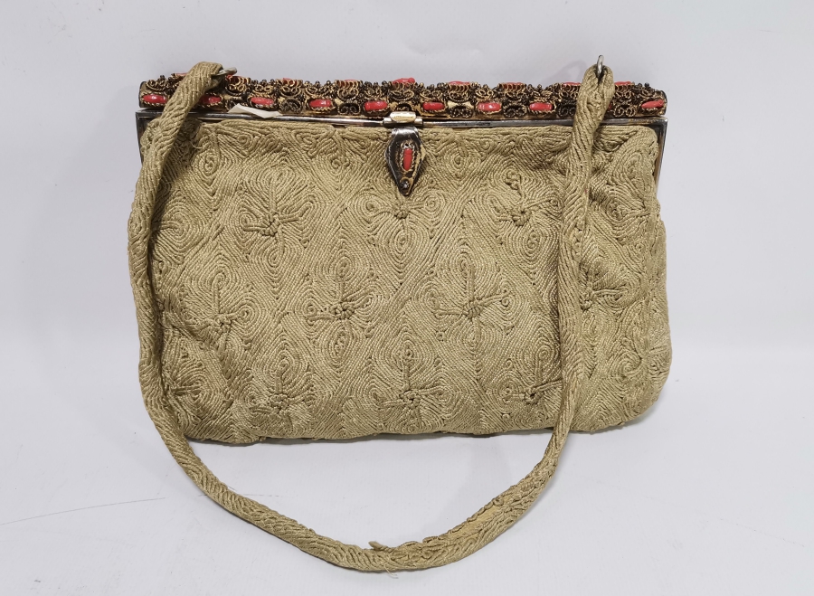 İBRİŞİM İŞÇİLİKLİ EL YAPIMI ANTİKA GECE ÇANTASI