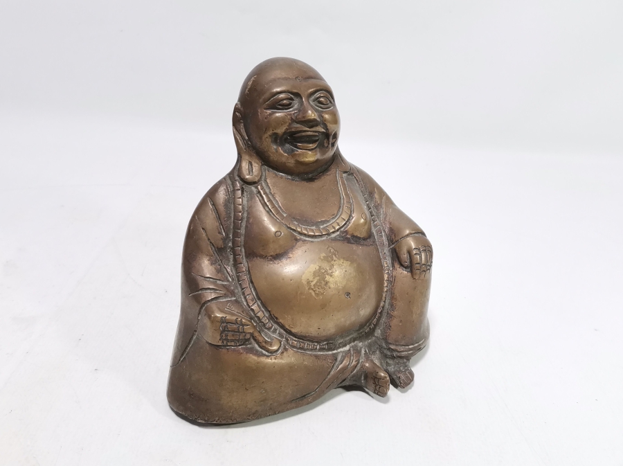 ANTİKA BRONZ BUDA HEYKELİ