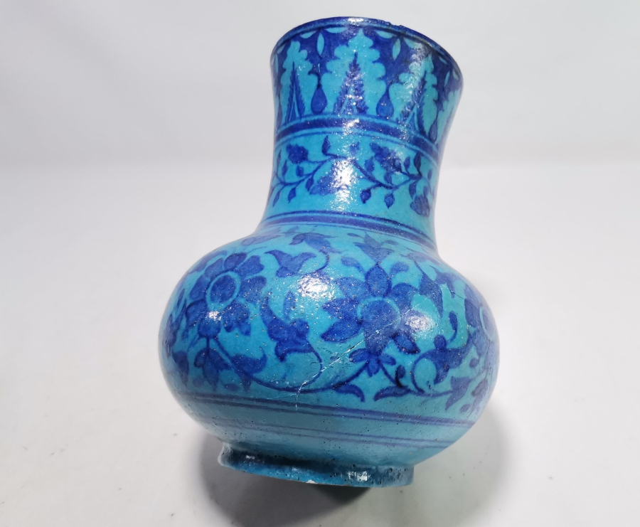 OSMANLI DÖNEMİ NADİR RENKTE BÜYÜK BOY KÜTAHYA VAZO