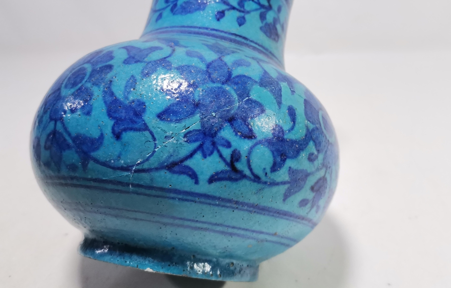 OSMANLI DÖNEMİ NADİR RENKTE BÜYÜK BOY KÜTAHYA VAZO